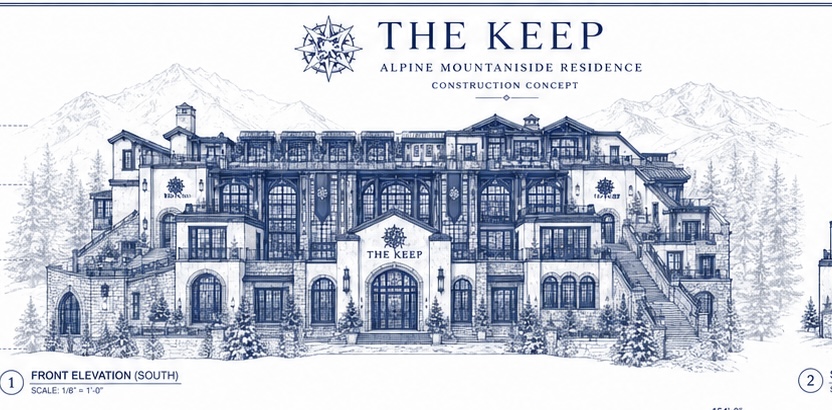The Keep architectural elevation rendering